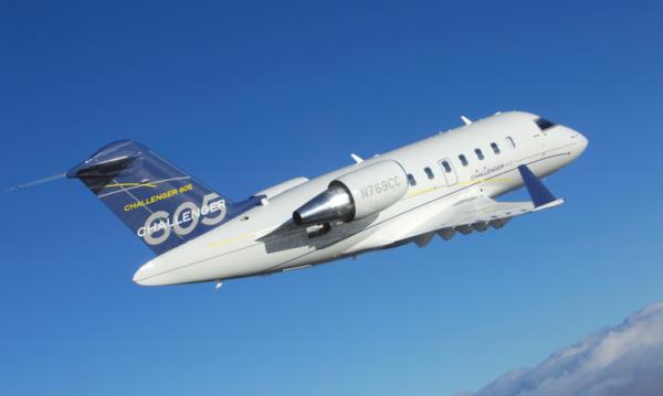 The Challenger 605 is one in the series of business jets manufactured by Bombardier Aerospace. It performs well due in large part to its two General Electric CF34-3B engines, producing 8,729 lbs of thrust apiece. Equipped with the same wings and engines, the long-range business jet performs similarly to the 604. It can travel over 4,000 nautical miles at a Mach .80 maximum. Its maximum takeoff weight (MTOW) is 48,200 lbs.